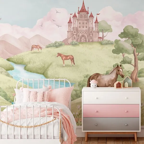 Castelo do Vale — ambiente com o papel de parede aplicado