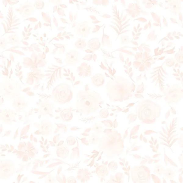 Floral Suave Pêssego — estampa do papel de parede