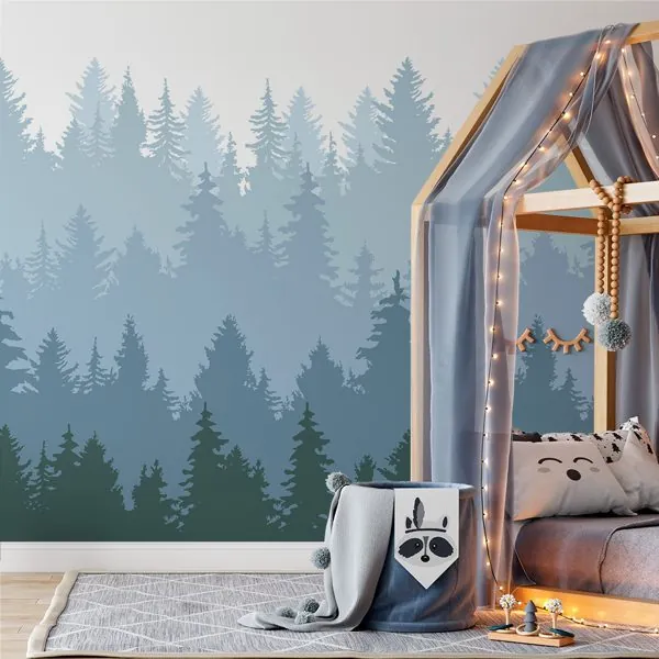Forest — ambiente com o papel de parede aplicado
