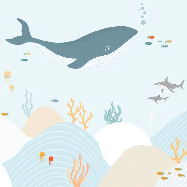 Fundo do Mar Desenho — estampa do papel de parede