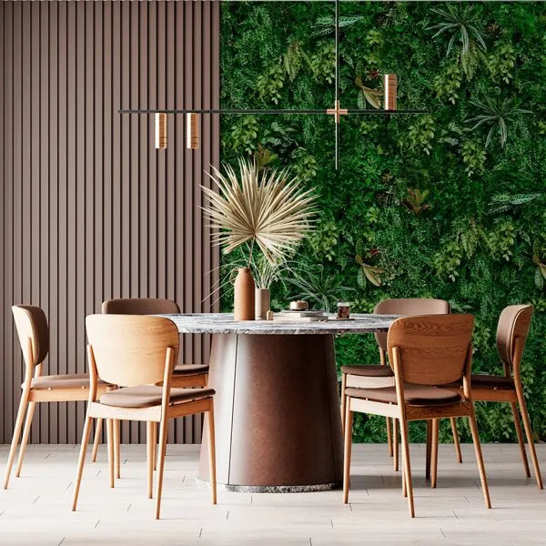 Muro Verde — ambiente com o papel de parede aplicado